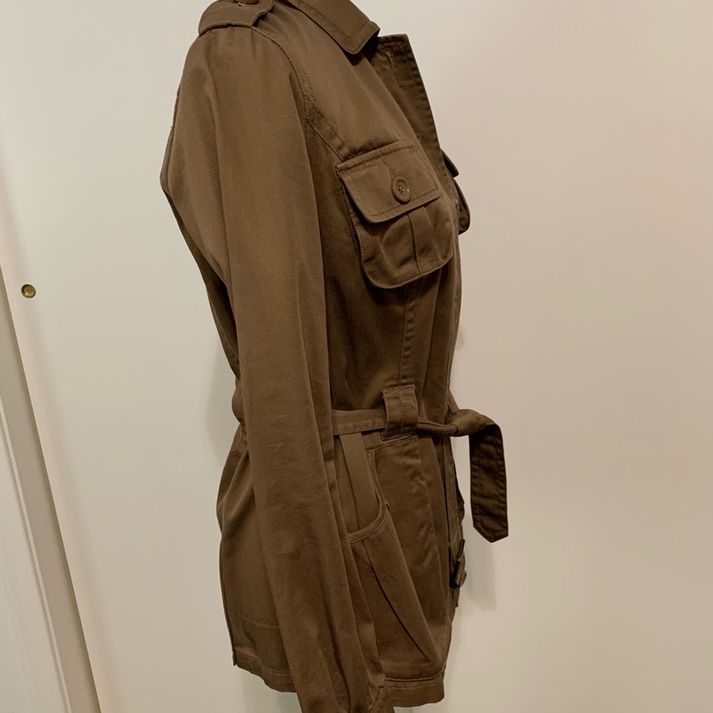 Cute Khaki Belted Jacket - Picture 5 of 9
